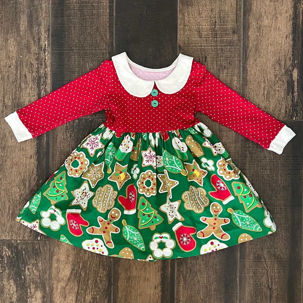 Girls Cookie Christmas Dress